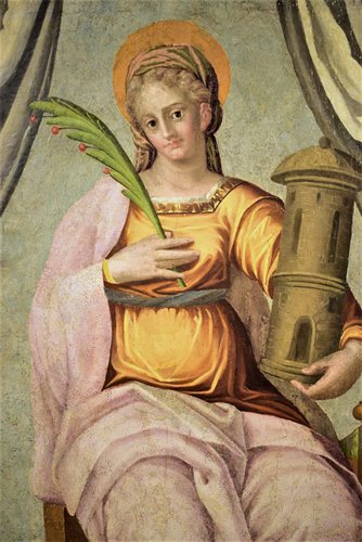 "Santa Barbara" Tempere su tavola